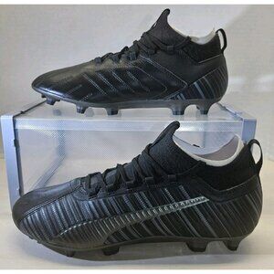 Puma  Men's  Puma Black/Puma Aged Silver  ONE  FG/ AG Football  Shoes  Size 10.5